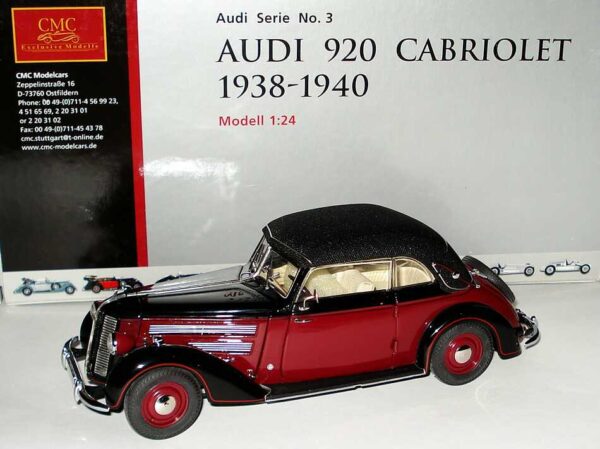 1zu24 Audi 920 Cabriolet 1939 weinrot schwarz Audi CMC 5030300804 18111 01