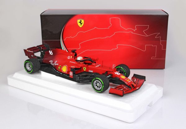 BBR Ferrari SF21 Gran Premio del made in Italy e dell Emilia Romagna C. Leclerc |car n. 16 GREEN intermediate tyres polifoam base February 2022