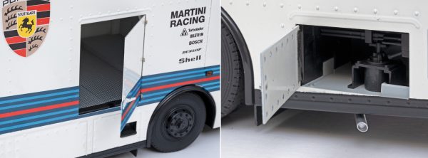 schuco 450032400 mercedes benz renntransporter martini porsche lkw modell 1 18 4