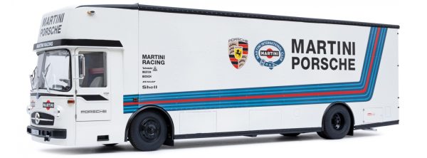 schuco 450032400 mercedes benz renntransporter martini porsche lkw modell 1 18 6