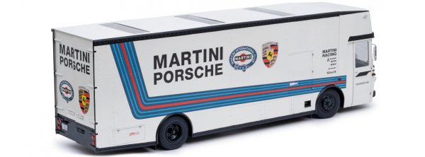 schuco 450032400 mercedes benz renntransporter martini porsche lkw modell 1 18 7