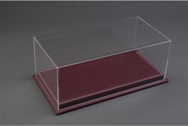 Atlantic Mulhouse 1/12 Scale Display Case with Burgundy leather base Burgundy