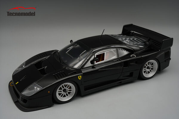 Tecnomodel Ferrari F40 LM 1996 Gloss Black Version with Enkei Silver Rims