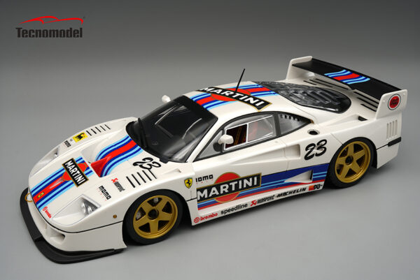 Tecnomodel Ferrari F40 LM 1996 White Martini Version with 5 Spoke Gold Rims