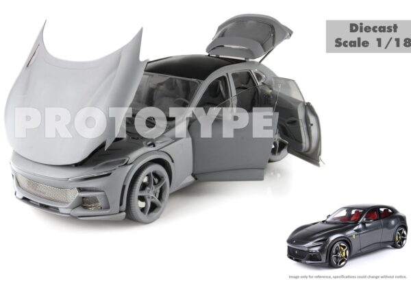 BBR Ferrari Purosangue Diecast Full Open - Luxury Pack Nero Purosangue