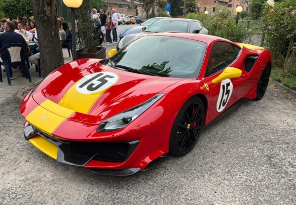 BBR Ferrari 488 Pista Customized Race Number 5 LeMans 1973 Red