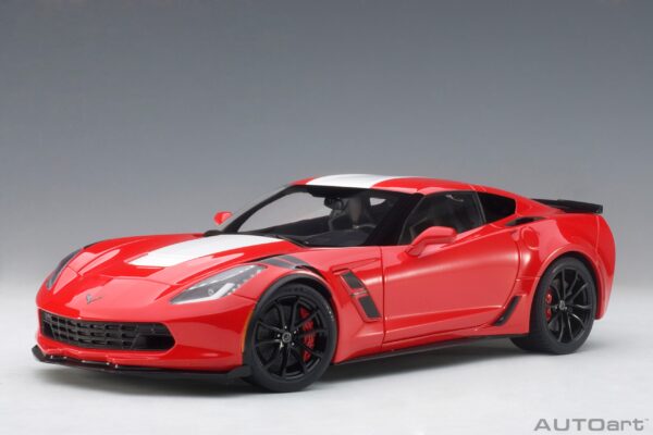 AUTOart Chevrolet Corvette C7 Grand Sport red/white stripes – Bild 16