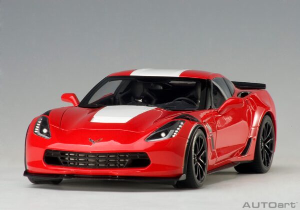 AUTOart Chevrolet Corvette C7 Grand Sport red/white stripes – Bild 3