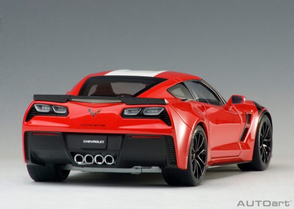 AUTOart Chevrolet Corvette C7 Grand Sport red/white stripes – Bild 2