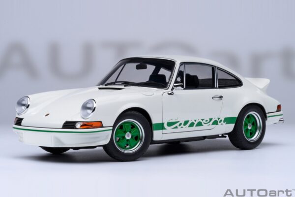 AUTOart Porsche 911 Carrera 2.7 RS (Grand Prix White with Green stripes) – Bild 6