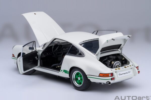 AUTOart Porsche 911 Carrera 2.7 RS (Grand Prix White with Green stripes) – Bild 2