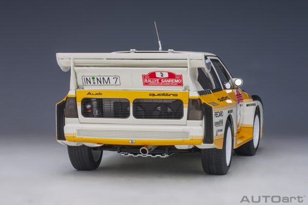 AUTOart AUDI SPORT QUATTRO S1 #5 RALLY San Remo 1985 WINNER – Bild 2